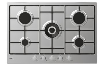 Candy Timeless CEL7P4WX Acciaio inox Da incasso 74.5 cm Gas 5 Fornello(i)