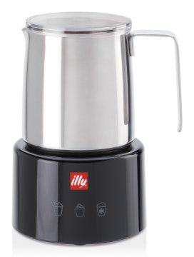 Illy 23760 montalatte e scaldalatte Nero, Acciaio inox