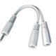 Gembird 10cm, 3.5mm/2x3.5mm, M/F cavo audio 0,1 m Bianco 3