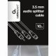 Gembird 10cm, 3.5mm/2x3.5mm, M/F cavo audio 0,1 m Bianco 4