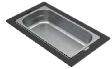 Elleci KF011065IN cestino e vassoio per lavello Colapasta per lavello Laminato ad alta pressione (HPL), Acciaio inox Nero, Acciaio inox