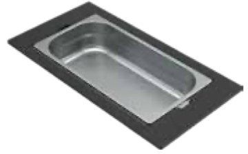 Elleci KF041065IN cestino e vassoio per lavello Colapasta per lavello Laminato ad alta pressione (HPL), Acciaio inox Nero, Acciaio inox