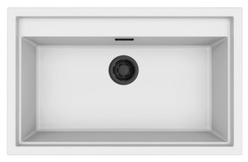SINTESI 130 PILETTA NERA K96 BIANCO - LKS13096BKM