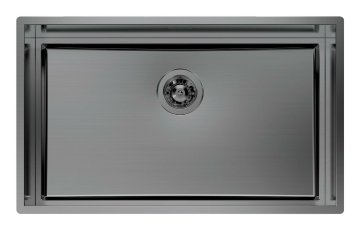 VASCA QUADRA EVO 74x43 SOTTOTOP GUN METAL PVD - 12