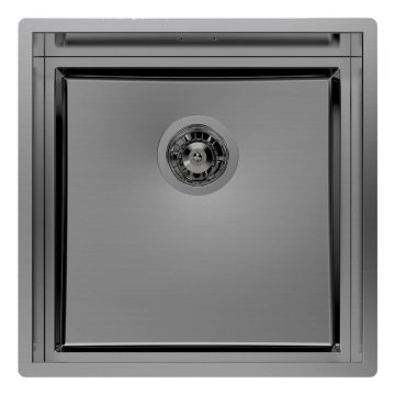 VASCA QUADRA EVO 43x43 SOTTOTOP GUN METAL PVD - 12