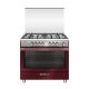 Glem Gas SB965MRV cucina Elettrico Rosso, Acciaio inox 2