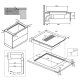 Haier I-Dual Series 6 HAIH82MTMCF Nero Da incasso 80 cm Piano cottura a induzione 4 Fornello(i) Cappa da incasso 30