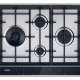Haier Series 4 HAHG6D5XH Nero, Acciaio inox Da incasso 60 cm Gas 4 Fornello(i) 2