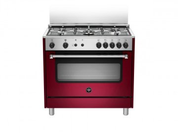 Bertazzoni La Germania Americana AMN965GVIV cucina Elettrico/Gas Gas Rosso