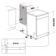 Hotpoint Ariston Lavastoviglie a libera installazione HFC 3C26 CW X 19