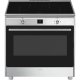 Smeg CG90CIXT cucina A Elettrico Piano cottura a induzione Nero, Acciaio inox 2