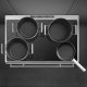 Smeg CG90CIXT cucina A Elettrico Piano cottura a induzione Nero, Acciaio inox 8