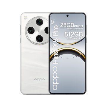 OPPO Find X8 Pro 5G AI Smartphone, Quadrupla Fotocamera 50+50+50+50MP, Selfie 32MP, Display 6.78” 120HZ AMOLED 1.5K, 5910mAh, RAM 16GB (+12GB) +ROM 512GB, [Versione Italia], Pearl Bianco