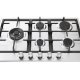 Candy CHG7WL4WTX Acciaio inox Da incasso 74.5 cm Gas 5 Fornello(i) 3
