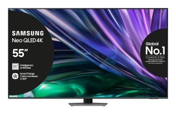Samsung Smart TV 55” QE55QN85DBTXZT Neo QLED 4K Mini LED Carbon Argento 2024, Processore NQ4 AI GEN2, Tecnologia Quantum Matrix, Simple Chamfer Design, Dolby Atmos