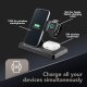 Tech Pop Triple Station 3 in 1 Base di ricarica wireless 3in1 da 15W 10