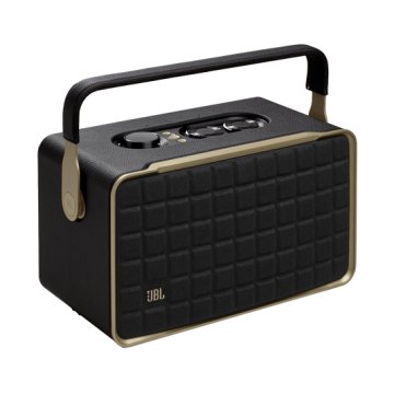 JBL Authentics 300 Smart Home Speaker, Altoparlante Bluetooth dal Design Retrò Anni '70 con Griglia Quadrex 100W, Nero