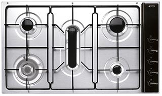 Smeg S193AS3 piano cottura Da incasso Gas 5 Fornello(i)
