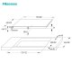 Hisense HI8421BSC piano cottura Nero Da incasso 80 cm Piano cottura a induzione 4 Fornello(i) 8