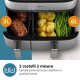 Philips 5000 series Airfryer doppio cestello con cottura a vapore, friggitrice ad aria da 9.0L, 19 metodi di cottura, App per ricette, NA555/00 11