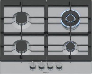 Siemens EC6A5HI90 piano cottura Nero, Acciaio inox Da incasso 60 cm Gas 4 Fornello(i)