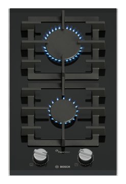 Bosch Serie 8 PRB3A6I40 piano cottura Nero Da incasso 30 cm Gas 2 Fornello(i)