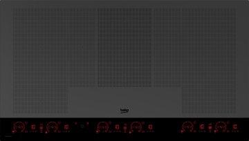 Beko MHII 98810 NTMT: Piano a Induzione Midnight, 11 Zone con 3 Sezioni IndyFlex+ e 2 Extension, 90 cm