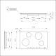 Foster S1000 Nero Da incasso 77 cm Piano cottura a induzione 4 Fornello(i) 3