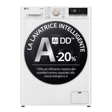 LG F4R7013TSWG Lavatrice 13kg AI DD, Classe A-20%, 1400 giri, TurboWash, Vapore
