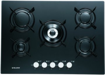 Glem Gas GV755BK piano cottura Nero Da incasso 70 cm 5 Fornello(i)