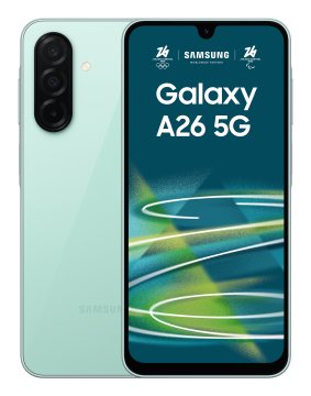 Samsung Galaxy A26 5G, Smartphone con Funzioni intelligenti, Display Super AMOLED 6.7”, 8GB RAM, 256GB, Batteria 5.000 mAh, memoria espandibile, Mint