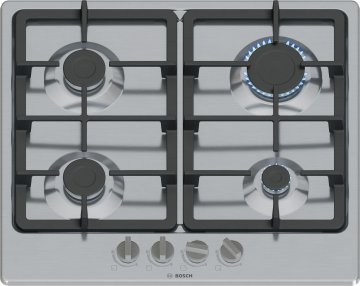 Bosch Serie 4 PGP6B5K90 , Piano cottura a gas, 60 cm, Acciaio inox