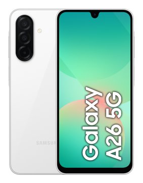 Samsung Galaxy A26 5G, Smartphone con Funzioni intelligenti, Display Super AMOLED 6.7”, 6GB RAM, 128GB, Batteria 5.000 mAh, memoria espandibile, Bianco
