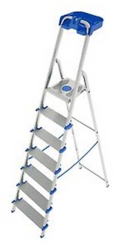 Colombo New Scal Atlantica 7 Scaletta con gradini Alluminio, Blu