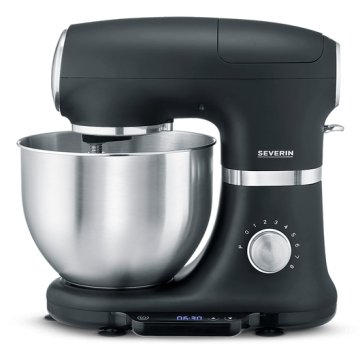 Severin KM 3898 robot da cucina 1000 W 5,5 L Nero, Argento Bilance incorporate