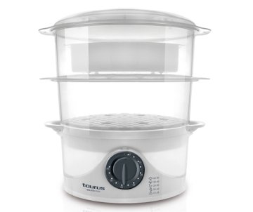 Taurus Salutecook pentola a vapore 2 cestello/i Libera installazione 800 W Trasparente, Bianco