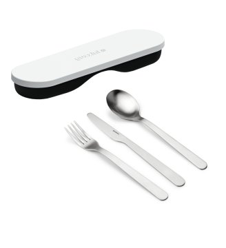 Fratelli Guzzini Store&Go set di posate 3 pz Acciaio inox, Bianco