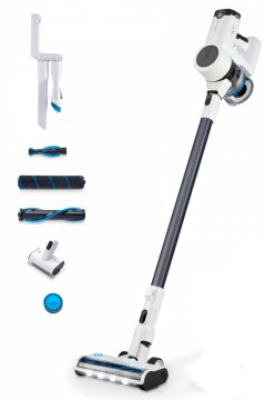 hoogo S4 Aspirapolvere elettrica Batteria Secco HEPA Senza sacchetto 0,4 L 400 W Grafite, Bianco