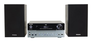 Aiwa MSBTU-700DAB set audio da casa Microsistema audio per la casa 25 W Blu artico, Nero