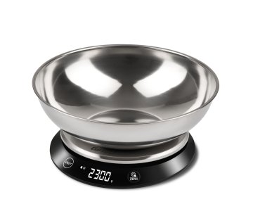 Girmi PS84 Nero, Acciaio inox Superficie piana Rotondo Bilancia da cucina elettronica