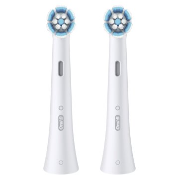 Oral-B Testine di Ricambio iO Series Gentle Care Bianche, Testine Rotonde Originali, per Gengive Sensibili, 2 Testine