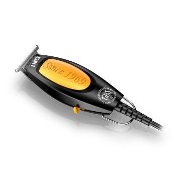 GA.MA Regolabarba ABSOLUTE LINER con alimentazione a rete, per rifiniture taglio, contorni, sfumature e rasature. Regolazione di taglio: Senza pettine 0,3mm/ con pettini guida: 2,3 e 3,5mm. Lama in ac