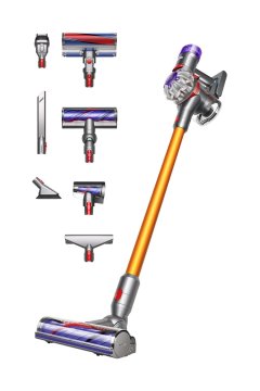Dyson V8 Absolute Aspirapolvere a bastone 2 in 1 Batteria Secco Senza sacchetto Argento, Giallo