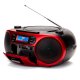 Aiwa BBTC-660DAB/RD impianto stereo portatile Digitale 4 W DAB+, FM Nero, Rosso Riproduzione MP3 3