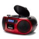 Aiwa BBTC-660DAB/RD impianto stereo portatile Digitale 4 W DAB+, FM Nero, Rosso Riproduzione MP3 5