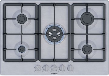 Bosch Serie 4 PGQ7B5K90 , Piano cottura a gas, 75 cm, Acciaio inox