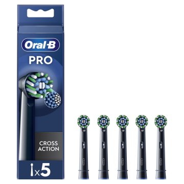 Oral-B Testine Di Ricambio Pro Cross Action Nero, 5 Testine