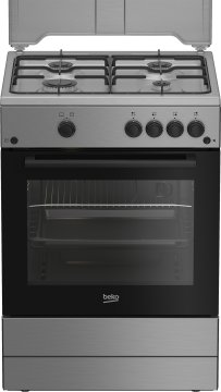 Beko Forno a Gas,coperchio in metallo, ventilazione tangenziale, Classe A, Inox