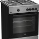 Beko Forno a Gas,coperchio in metallo, ventilazione tangenziale, Classe A, Inox 3