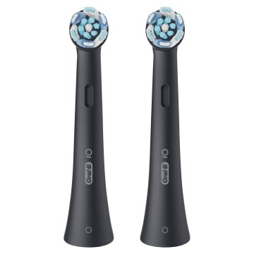 Oral-B Testine di Ricambio iO Series Ultimate Clean Nero, testine rotonde di ricambio originali, con setole CrissCross per pulizia e rimozione della placca avanzate e in profondità, 2